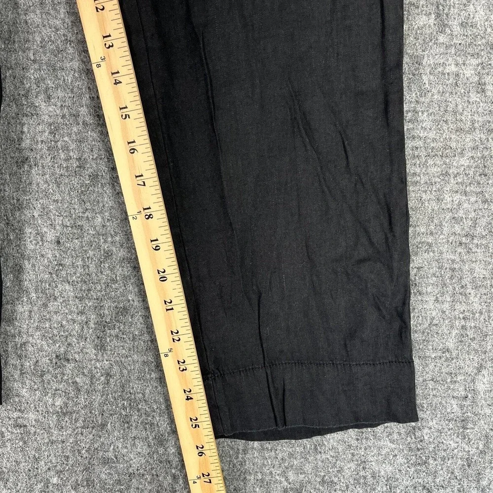 Ann‎ Taylor Loft Linen Blend Utility Cargo Pants Straight Crop Pockets 4 Womens